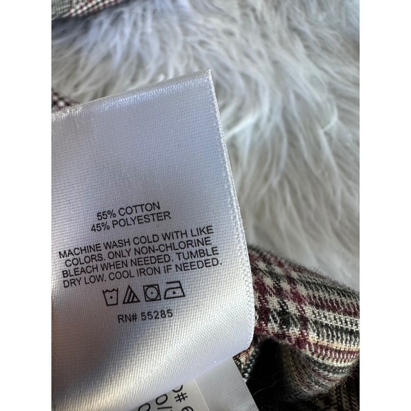 Express Button Down Shirt Plaid Long Sleeve Business Preppy Dapper Mens Medium - Picture 7 of 8